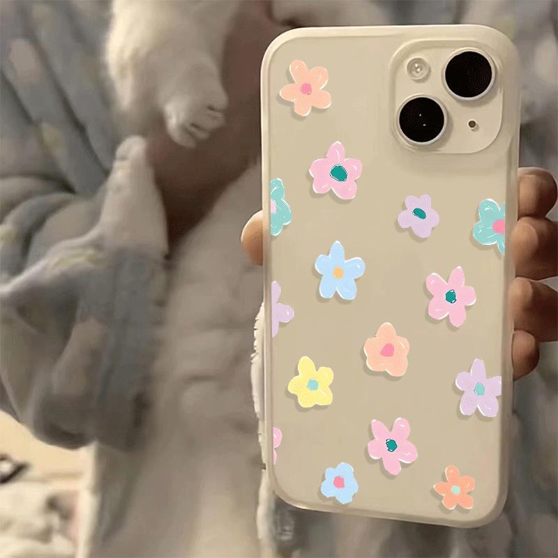Kẹo hoa nhỏ cho trường hợp iPhone 17pro iPhone 16/15 Skin Feeling Frosting Case