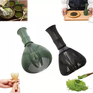 Máy đánh trứng Matcha ROLY, có giá đỡ máy đánh trứng bằng nhựa có thể tái sử dụng, Bộ đánh trứng Matcha bằng nhựa di động mịn màng Bộ trà Phụ kiện