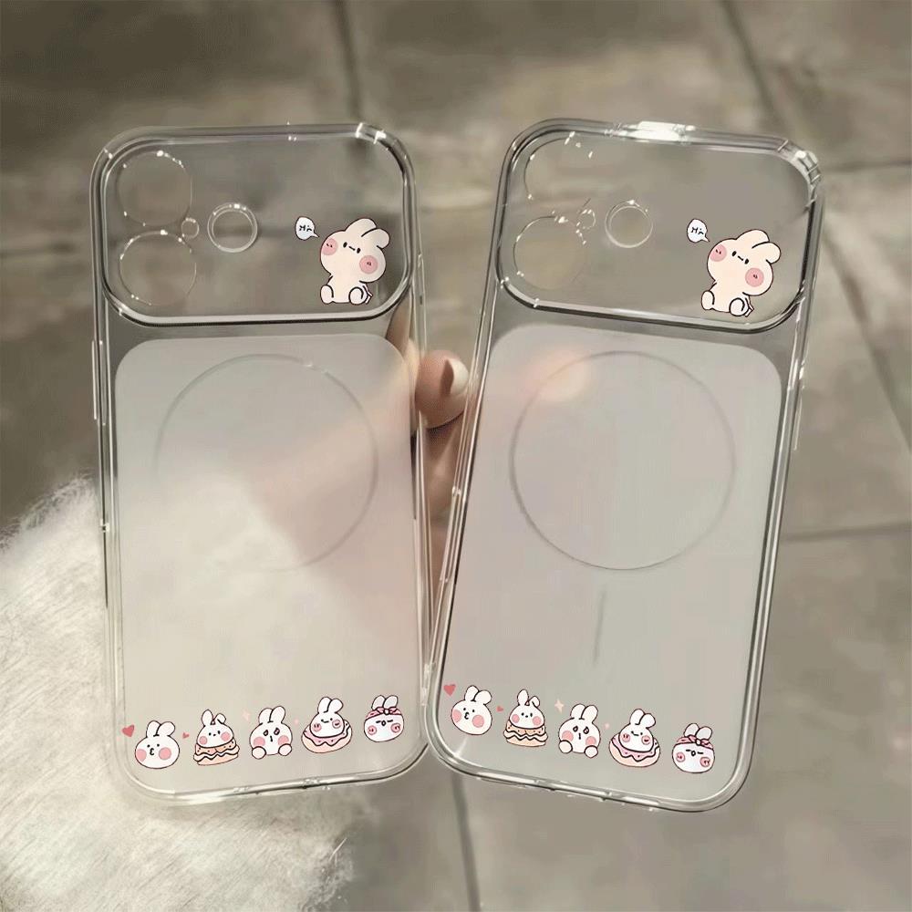 Thỏ dễ thương cho trường hợp iPhone 17pro iPhone 14 15 13 12 Jelly Case