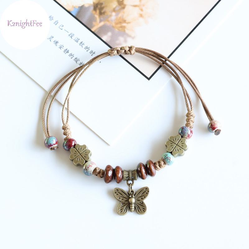 Vòng tay bohemian gốm đính hạt, style vintage dân tộc, phù hợp làm quà tặng cá tính