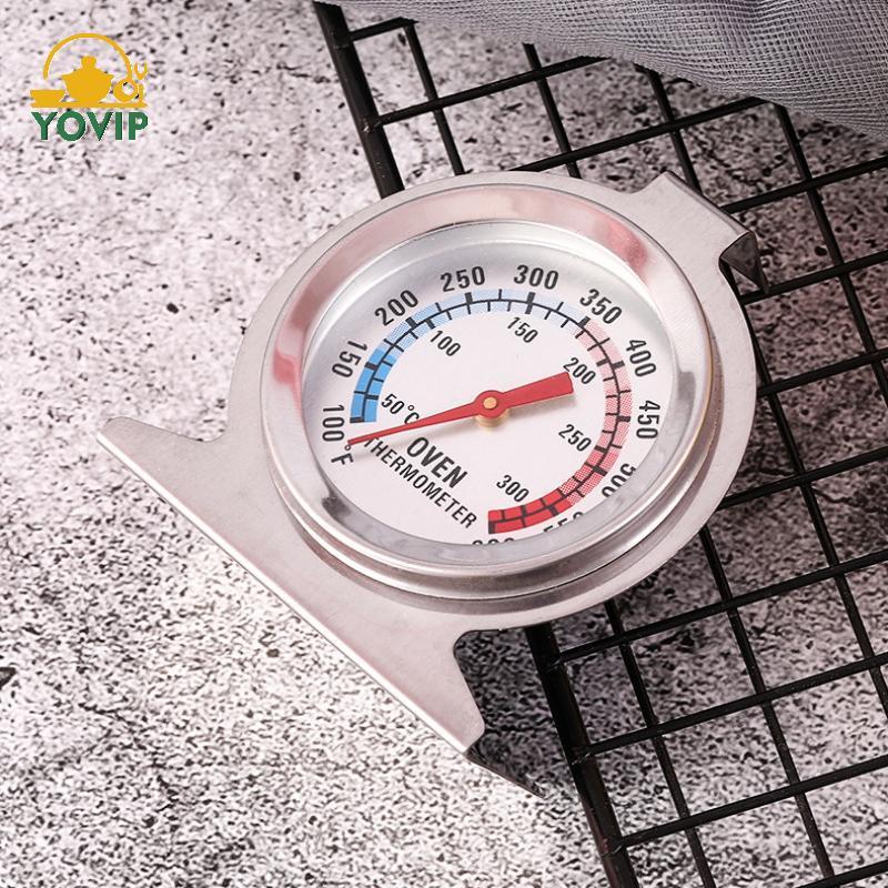 Nhiệt kế lò nướng bằng thép không gỉ YOVIP 300°Máy đo nhiệt độ Mini C Thiết kế đứng Công cụ nấu ăn chính xác cho nhà bếp gia đình sử dụng VN