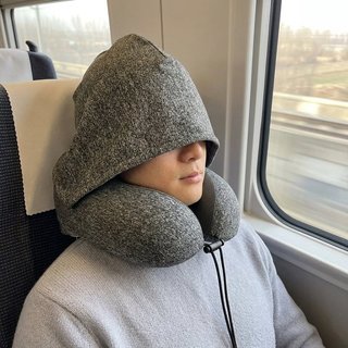 Áo Gối Cổ Hình Chữ U Mềm Mại Cotton Du Lịch Hỗ Trợ Ngủ Máy Bay Tàu Còn Lại Đệm