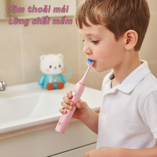 Bàn chải đánh răng điện trẻ em Sonic 5 chế độ Lông mềm USB chống nước có thể sạc lại 5 đầu