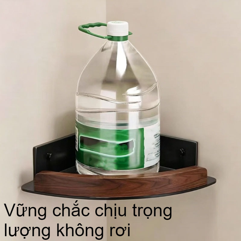 Kệ Góc để đồ Nhà Tắm, Chất Liệu Gỗ óc Chó, Chống Thấm Nước, Chống Gỉ, Khả Năng Chịu Lực Cao