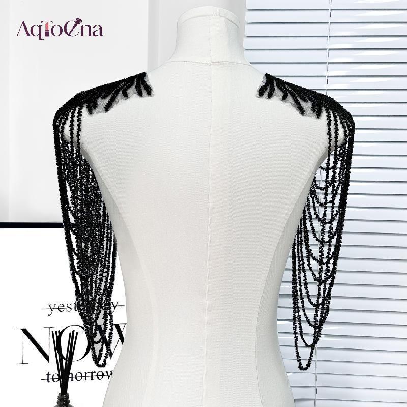 AqToCna Đồ Trang Trí Vai Cho Váy Cưới và Quần Áo Thời Trang - Dây Xích Kim Sa Lấp Lánh