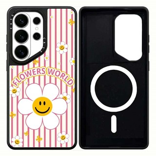 Ốp lưng Phone Case cứng gương hoa đầy màu sắc từ tính cho Samsung Galaxy S26 25 24 23 UItra S26 25 24 23 Plus Vỏ bảo vệ chống sốc