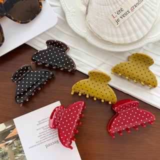 Kovoi - Kẹp Tóc Retro Chấm Bi Sweet Size Lớn từ Pháp, Acetate Cao Cấp, Phụ Kiện Thời Trang