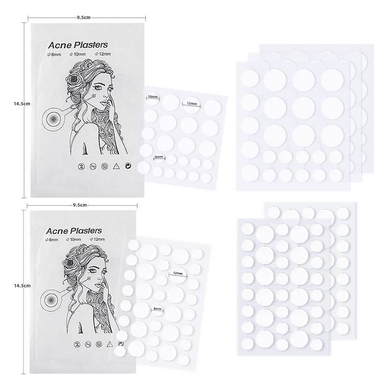 JRP 24 / 36 Miếng Dán Hydrocolloid Pimple Miếng Dán Tròn Màu Trắng Chống Thấm Nước Hình Điểm Pimple Điều Trị Che Khuyết Điểm Miếng Dán JRP