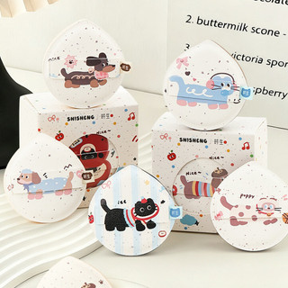 SHISHENG Phấn nền dạng lỏng dạng bột kẹo dẻo Làm đẹp đặc biệt Trứng ướt và khô Sử dụng