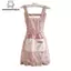 Nhíp Hoa Lớn Nhà Thơ Vải Cotton Tạp Dề Nhà Bếp Dây Đeo Tay Có Thể Lau Được VN