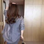 Áo khoác chống nắng bằng lụa băng màu xám dành cho nữ, áo khoác mỏng có hiệu ứng xếp nếp, áo sơ mi voan dài tay