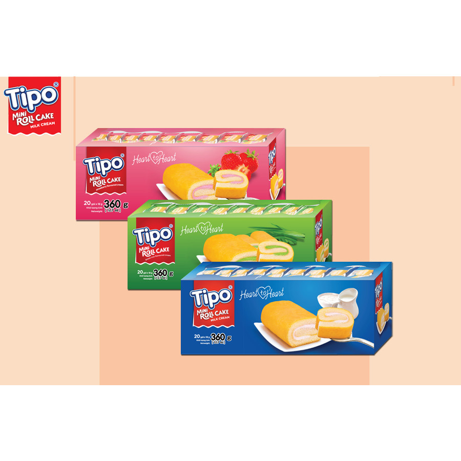Bánh Bông Lan Cuộn Cốm Tipo 360g