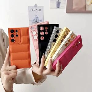 Ốp lưng Puffer Cho Samsung Galaxy A56 A26 A36 S24 FE A06 A16 A50 A51 A52 A53 A54 A71 A72 A73 A05 A15 A05S A35 A55 4G 5G Vỏ Bảo Vệ Mặt Sau Chống Sốc Ce