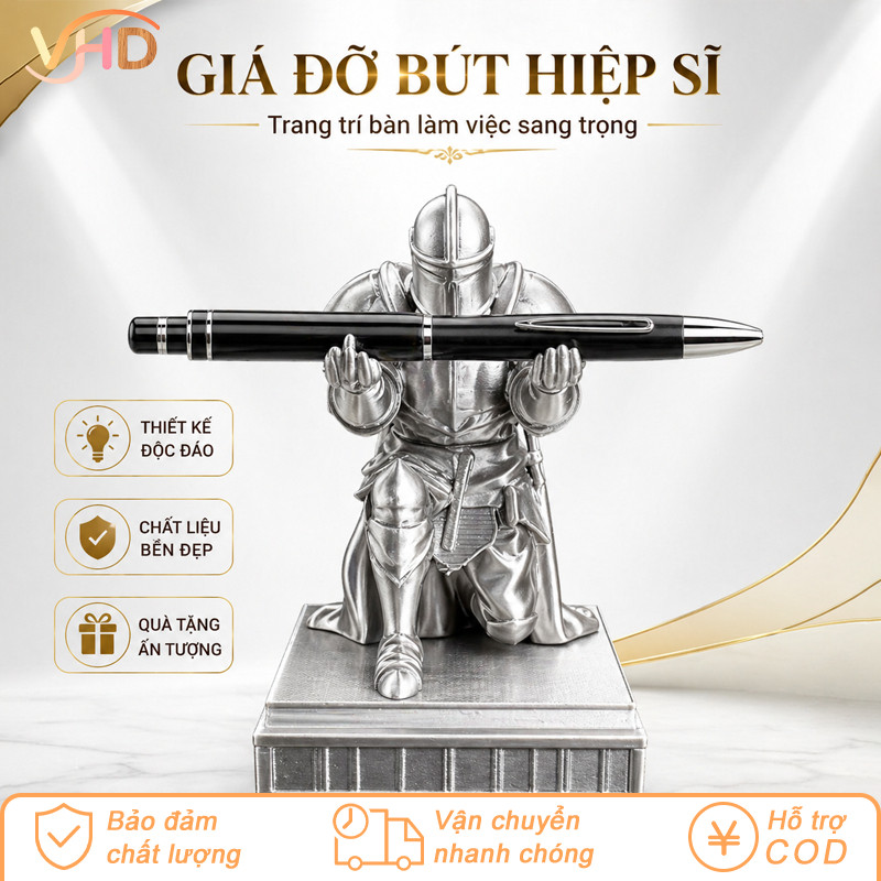 Hiệp Sĩ Cầm Bút Để Bàn Decor – Giá Đỡ Điện Thoại, Hộp Cắm Bút Sáng Tạo, Phụ Kiện Văn Phòng, Quà Tặng Độc Đáo
