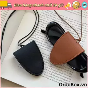 Mặt dây chuyền túi đựng kính mắt ORDOBOX, Kẹp kính râm bền đa chức năng, Dây treo lưu trữ bằng da Kẹp kính đơn giản