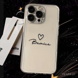 Ốp điện thoại trong suốt thời trang hợp thời trang sáng tạo tiếng Anh Thích hợp cho iPhone 17promax / 15pro / 16 / 12 / 11pro / xsmax / 14pro / 13promax Vỏ chống va đập