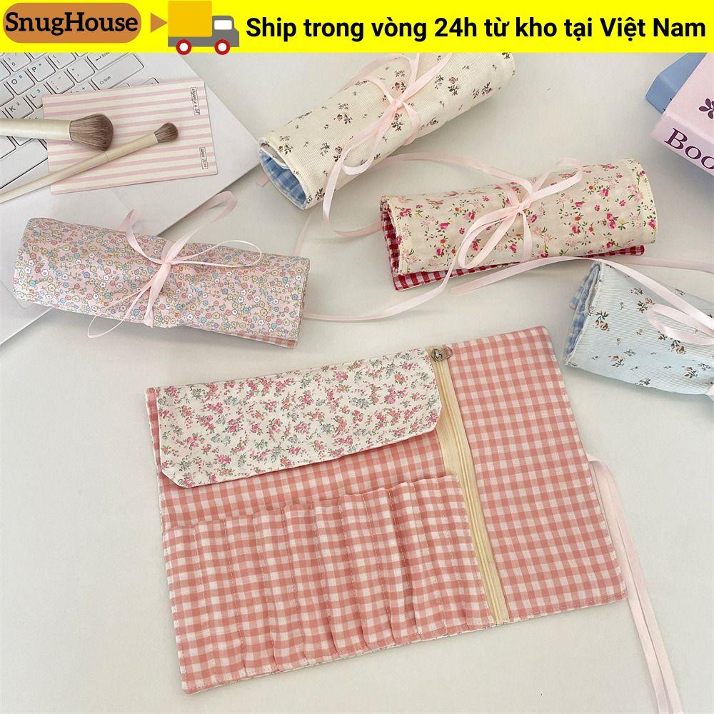 Túi đựng cọ trang điểm SNUGHOUSE, Hộp đựng mỹ phẩm hoa di động, Khe cắm bút Túi đựng đồ giặt dung tích lớn