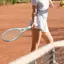 Jfory Bền Hợp Kim Nhẹ Vợt Tennis Pre Strang Tay Cầm Di Động Chuyên Nghiệp Cho Phụ Kiện Tập Tennis