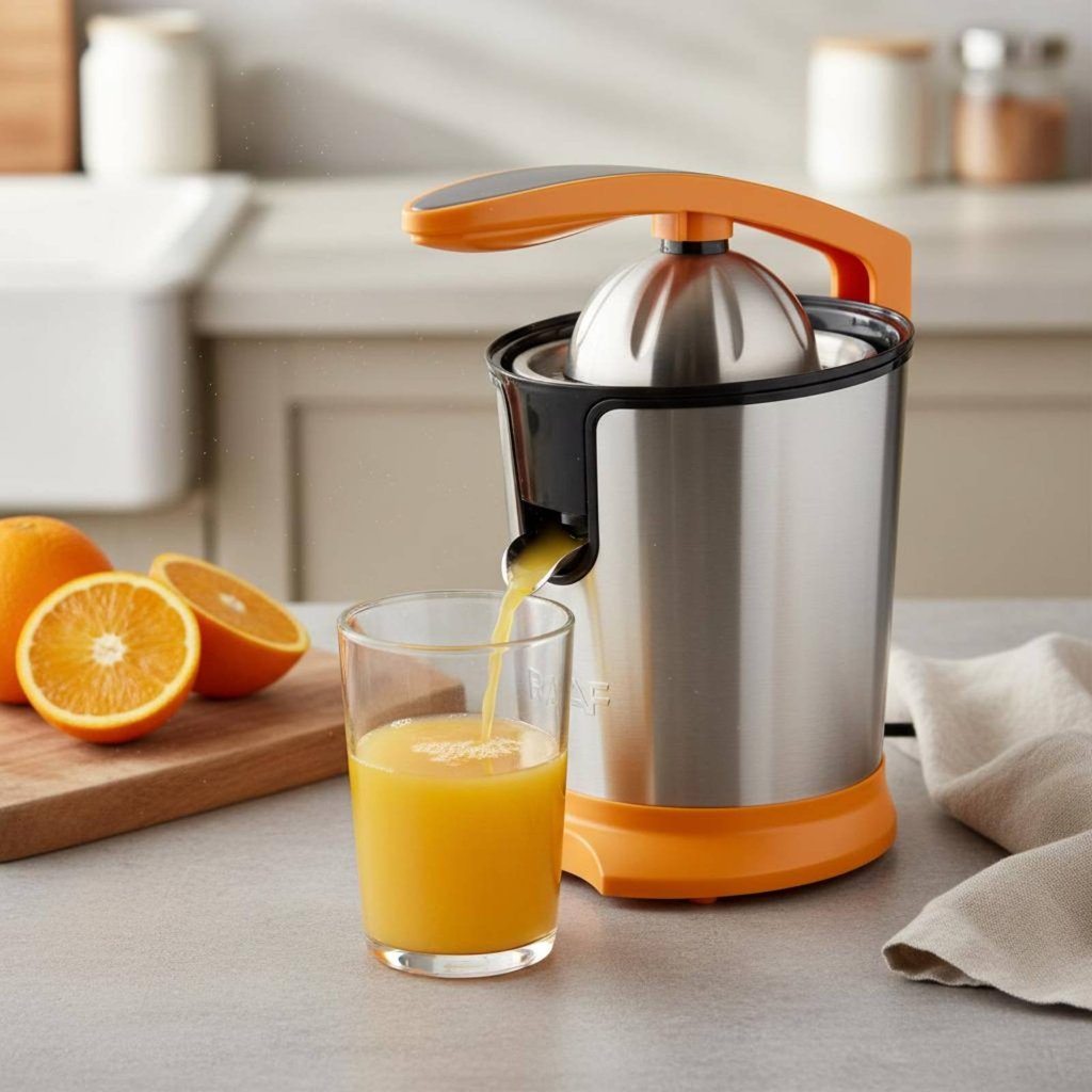 Dễ dàng làm sạch Máy ép cam tự động Máy ép nước ép đòn bẩy động cơ yên tĩnh cho thanh gia đình