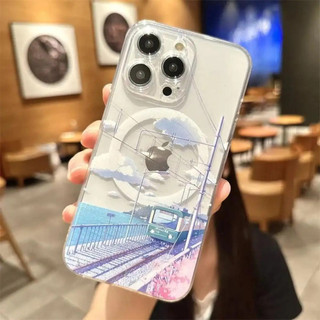 🔷Vỏ bảo vệ iPhone trong suốt nam châm họa tiết họa hoa độc đáo, không ố vàng chống va đập bền lâu in sắc nét không mờ