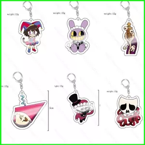 HT3 THE AMAZING KỸ THUẬT SỐ CIRCUS Hoạt hình anime acrylic xe móc khóa túi mặt dây chuyền cá tính sáng tạo TH3