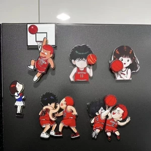 Nam châm tủ lạnh xoay Slam Dunk Hanamichi & Rukawa, Trang trí bóng rổ Chibi