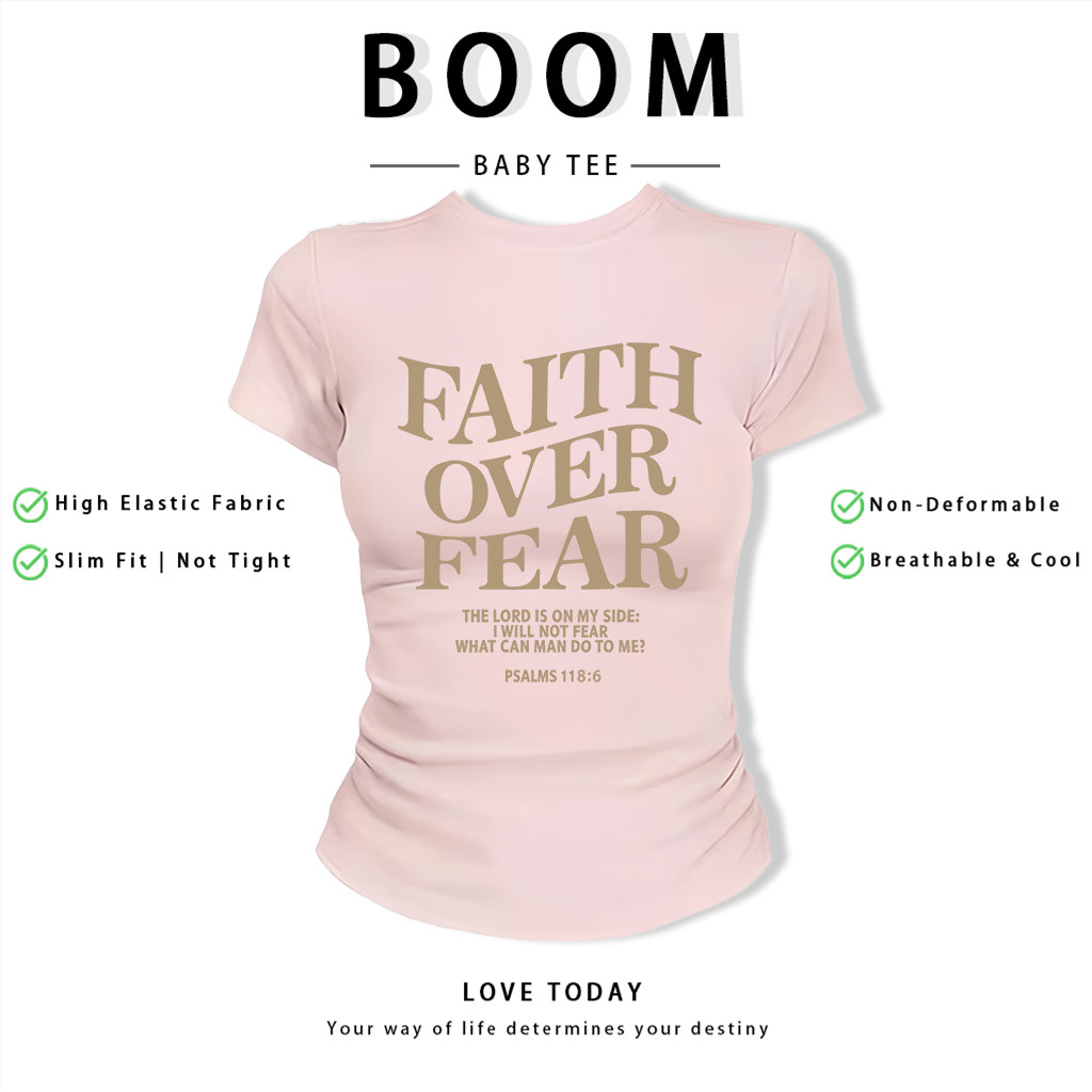 BOOM Áo Baby Tee Nữ Cotton Ôm Body-Áo Thun Ngắn Tay Y2K In Hình PhongCách Mùa Hè, Cổ Tròn Hàng Đầucách hàn quốc phongV49