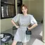 Mùa hè 2026 Áo thun phong cách thể thao thông thường Hàn Quốc Bộ đồ nữ Quần short giảm tuổi vui nhộn Bộ đồ hai mảnh