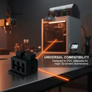 < WHPHous-t > Bambu Lab H2D H2S P2S Bàn chải silicon có thể gập lại Khăn lau vòi phun hiệu quả Làm sạch nóng bỏng để in chất lượng Đẹp