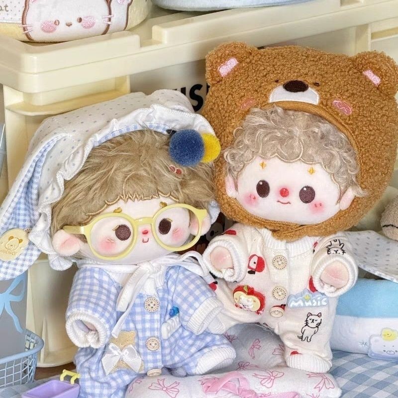 20cm Cotton Búp Bê Romper Gấu Dễ Thương Trang Phục Bộ Đồ Ngủ Bộ Không Thuộc Tính Sang Trọng Búp Bê Búp Bê Quần Áo