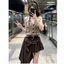 Retro Hot Girl Dây Áo Vest Top Nữ Váy Phù Hợp Với Mùa Hè Mỏng Hơn Nhìn Không Đều Thiết Kế Váy Ngắn Hai Mảnh Phù Hợp Với