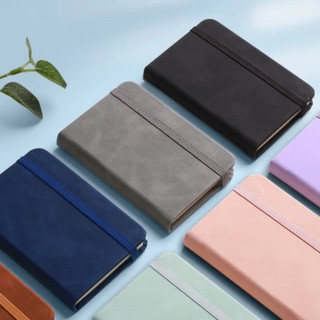Sổ tay mini cao cấp, khổ A6-A7, 200 trang, bìa da, sổ kế hoạch, thích hợp để ghi chép từ vựng, công thức và ghi chú.