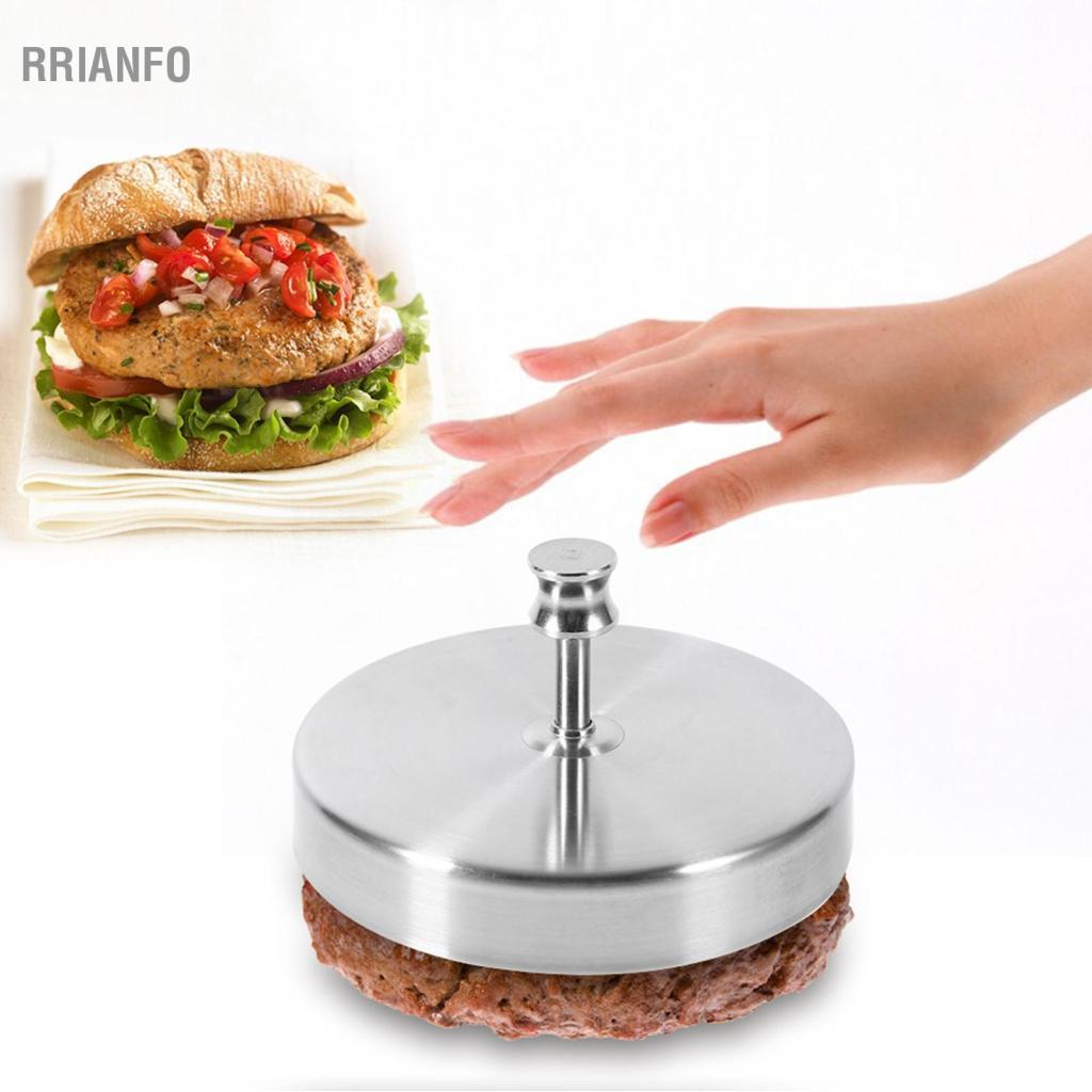 rrianfo Thép Không gỉ Chịu Lực Nhồi Hamburger Thịt Thịt Bò Khuôn Ép Bánh Patty Máy Làm Dụng Cụ Nhà Bếp