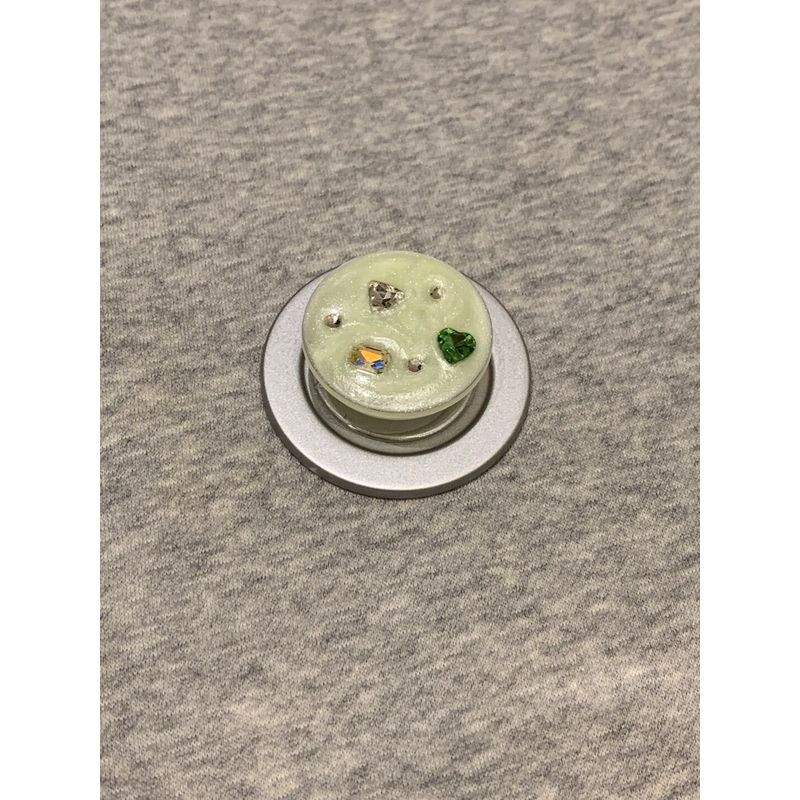 Ins Creative Mint Green Meteorite Gem Giá đỡ từ tính trọn gói 17promax Film 16pro Film Shell Frosted