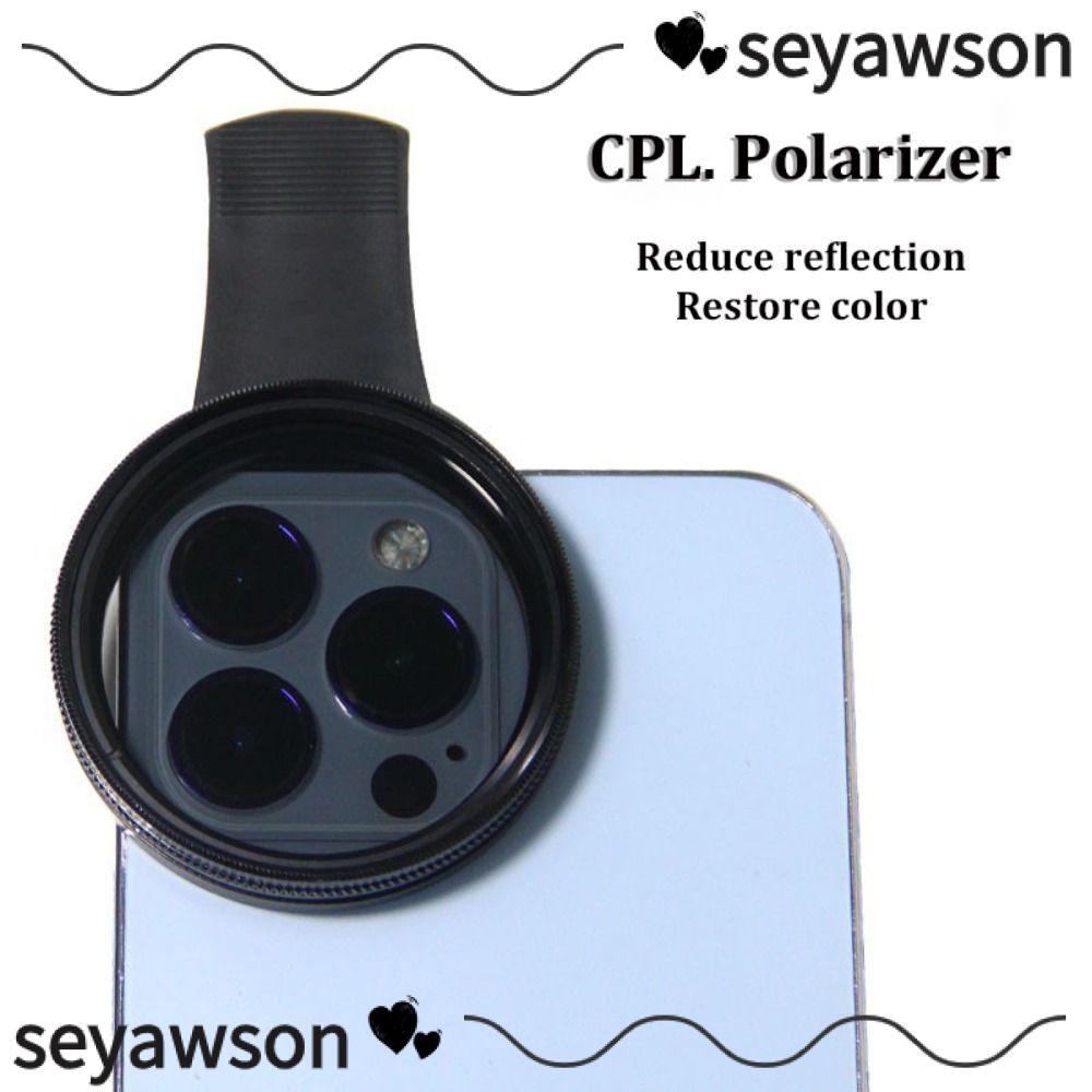 Bộ lọc ống kính máy ảnh SEYAWSON CPL, 52mm 67mm có kẹp phân cực, Bộ lọc điện thoại di động chuyên nghiệp chống phản chiếu đa năng cho tất cả các điện thoại