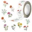 GETVOW 500 Cái / Cuộn Phong Bì Hoa Niêm Phong Nhãn, Nhãn Dán Hoa Cúc Chống Thấm Nước Nhiều Màu, Đề Can DIY Đa Năng DScrapbooking