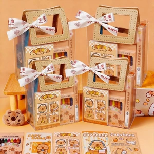Set Quà Tặng Văn Phòng Phẩm - Kết Hợp Họa Tiết Capybara Dễ Thương, Phù Hợp Làm Quà Sinh Nhật, Tốt Nghiệp, 1/6