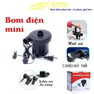 Máy bơm điện phao bơi và ghế hơi có đầu hút chân không tiện dụng mini - TOOLIX