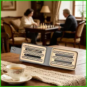 Bộ đồ chơi cổ điển Cribbage Board với 4 chốt và 1 tầng có thể gập lại Cribbage cho chuyến đi dã ngoại ngoài trời cắm trại đường saixit2vn