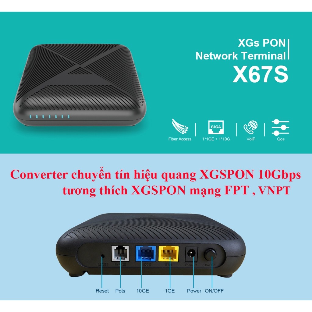 [BH 6 tháng] ONU ONT Converter bộ chuyển tín hiệu quang XGSPON X67S ...