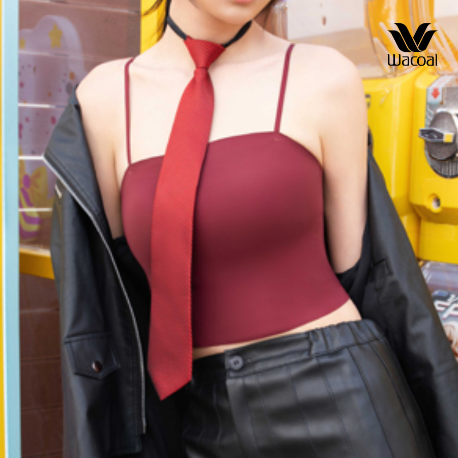 Áo 2 dây croptop có sẵn đệm mút Wacoal IINE2039 bra top - INE2039