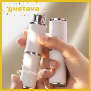 GUSTAVA 8 ml Hộp Đựng Chất Lỏng, Máy Phun Nước Hoa Mini Có Thể Đổ Lại, Di Động Cao Cấp Da Bấm Loại Lót Kính Chai Xịt Rỗng