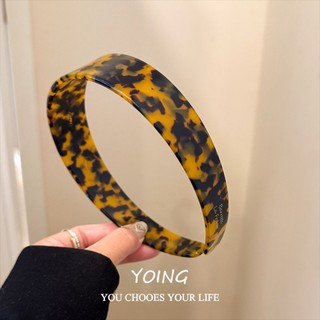 Yoing / Phong Cách Mới Ánh Sáng Phong Cách Sang Trọng Phiên Bản Rộng Băng Đô Nữ Da Báo In Retro Chất Lượng Cao Băng Đô