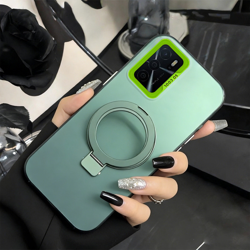 Ốp Lưng PBZZ Cho OPPO Reno 6 5Z 6Z 5g a16 a16s A94 a54s a56 a55 5G Vỏ Điện Thoại Vỏ Cứng Chống Sốc Thiết Kế Mới Thẩm Mỹ Có Giá Đỡ Màu Đen CYFXZJ02