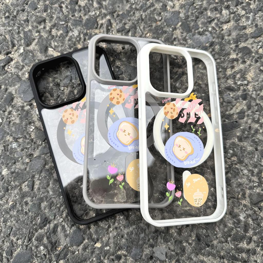 Bánh rán Ứng dụng iPhone 16P17/1514 Vỏ điện thoại hút từ 13/12 Dễ thương 11 Ý tưởng