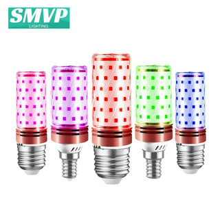 Bóng Đèn LED Màu SMVP E27 E14 220V 12W 16W Tím Hồng Xanh Xanh Đỏ Vàng