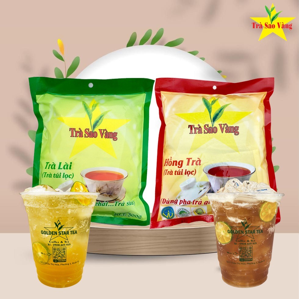 [LỐC 25 GÓI] Hồng trà túi lọc Sao Vàng Gói 300g