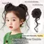 AqToCna 2 Chiếc Xộn Xộn Bánh Quấn Tóc Updo Với Tendrils Tóc Bun Phần Mở Rộng Sóng Xoăn Tóc Cho Nữ AqToCna