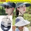 Mũ quạt sạc SUNKISSD, Mũ câu cá chống tia cực tím vành lớn, Chống nắng di động Che nắng Mũ nón có thể sạc lại Cắm trại đi bộ đường dài