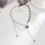 Chocker Mặt Đá Zircon Hình Trái Tim Phong Cách Hình Học - Quà Tặng Trang Sức